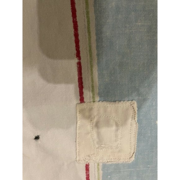 Vintage Cotton Linen Tablecloth Black Americana 48" x 52" 1939s - 1950s - Picture 7 of 11